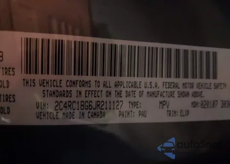 2018 Chrysler Pacifica Touring L z USA, uszkodzony, nr VIN 2C4RC1BG6JR211127